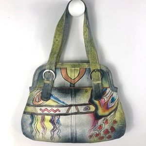 blue and gold backpack